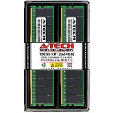 A-Tech 128GB 2x 64GB 2Rx4 PC5-44800R RDIMM DDR5 ECC REG EC8 Server Memory RAM picture