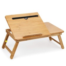 Lap Desk Bamboo Bed Tray Table Fits up to 17.7 Inch Foldable Laptop Desk picture