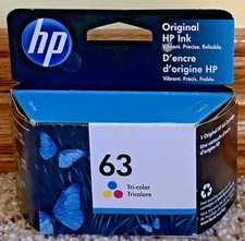 GENUINE HP 63 Color Ink Cartridge OEM Deskjet 1112 2130 3630 F6U61A *READ DESP* picture