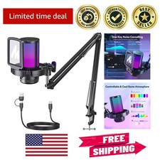 Top Quality USB Condenser Mic with Noise Cancellation & Flexible Boom Arm Setup picture