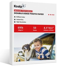 Koala Double Sided Woven Textured Thick Cardstock Printer Photo Paper 8.5x11 50P picture