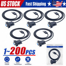3.9 Ft USB 2.0 to Female DB9 RS232 Serial Converter 9 Pin Adapter Cable PDA Lot picture