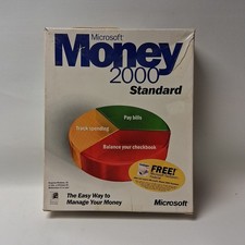 Microsoft Money Standard 2000 - Vintage - Big Box - Made in USA - Win 95/98  picture