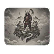 Samurai Warrior Mouse Pad | Japanese Castle, Mountain Landscape picture