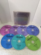 ClickArt PC CD ROM 1.75 Million Set Of 6 2001 Vtg Web Images Brøderbund Win 95 picture