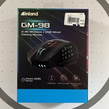Inland GM-98 Gaming Mouse Wireless/Wired USB with Customisable RGB and Buttons picture