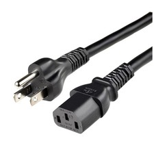 AmazonBasics 12ft Power Cord - AC Replacement for PC, Monitor, Printer, TV picture