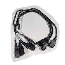 HP (QTY 4) 2 Feet IEC C13 to C14 AC Extension Power Cords 10A 250V 17AWG picture