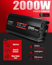 2000W 12V DC to 110V AC LCD Inverter 2 USB picture