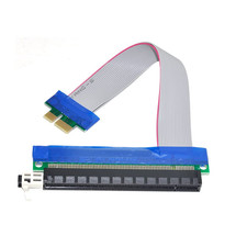 CY PCI-E Express 1X to 16X Extension Flex Cable Extender Converter Riser Card Ad picture