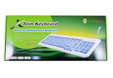 I-Rocks X-SLIM 104 Normal Keys Luminescent USB Keyboard White KR-6810 Spanish  picture