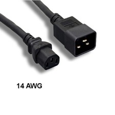 6 feet 14AWG Power Cable IEC-60320 C13 to C20 15A/250V SJT Server PDU UPS Data picture