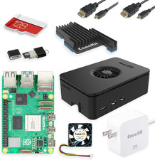 Raspberry Pi 5 Starter Kit Turbine Black 8GB RAM 128GB Micro SD Card Power picture