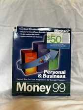 Sealed Microsoft Money 99 Personal & Business – Full Edition –Incl base Money 99 picture