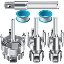 3PCS Internal & External Pipe Threading Tool Set, 1/2'' 3/4'' 1'' PVC Plastic Pi picture