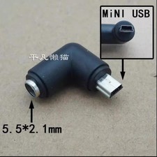 1PC Bend 5.5 * 2.1 DC to MINI USB Interface 5521 to Mini USB Public Connector picture