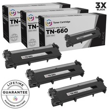 LD 3pk Comp Black Laser Cartridge for Brother Toner TN660 MFC-2707DW L2740DW picture