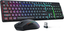 Redragon S107KS Wireless Gaming Keyboard and Mouse, RGB Backlit, 3 Mode (Wired/2 picture