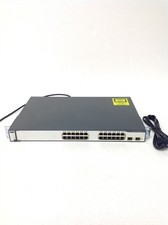 Cisco Catalyst 3750 Series WS-C3750-24TS-S Ethernet Switch w/ Rack Ears, WORKING picture