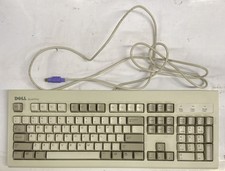 Dell QuietKey SK-8000 Gray/Beige Full PS/2 Desktop PC Vintage Keyboard picture