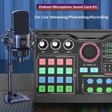 Zealsound Podcast Microphone Kit w/ Sound Card for PC Phone Streaming YouTube picture