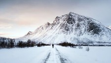 Landscape nature winter snow trees mountains snowy peak Custom Gaming Mat Desk picture