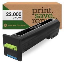 Print.Save.Repeat. Lexmark 72K1XC0 Cyan Toner Cartridge for CS820 [22k pgs] picture