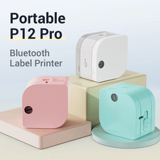 P12 Ribbon Printer Label Maker Machine with 4 Tapes for Home School Office picture