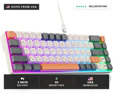 CORBOBO 60 Percent Keyboard RGB Backlit Gaming Keyboard USB-C Wired 68 Keys picture