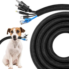 Cord Protectors from Pets No Chew, 10FT - 1/2 Inch, Black picture