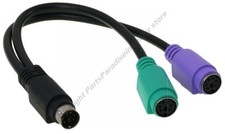 Lot25 Notebook/Laptop PS2 Y/Splitter Mouse&Keyboard Cable/Cord/Wire Adapter {K picture