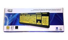 ADESSO EasyTouch 132 Luminous 4X Large Print Multimedia Desktop KEYBOARD picture