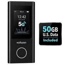 NomadsFi PocketFi 5G Mobile Hotspot for Travel with 50GB U.S. Starter Data picture