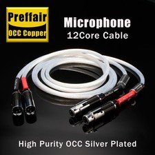 Preffair High Fidelity Audio Cable 2XLR to 2XLR OCC Silver Plated Conductor picture