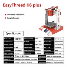 EasyThreed K6 Plus 3D Printer Desktop Printing Machine 100x100x100mm/4 HZCC picture