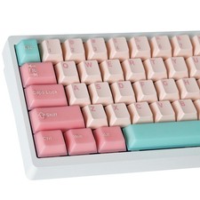 PBT Double Shot Jade Keycaps 163 Keys Pink Jelly Translucent Cherry Profile picture
