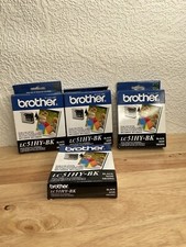 NEW Genuine Brother LC51HY-BK Black Ink Cartridge New Sealed 2006 Lot of 4 picture