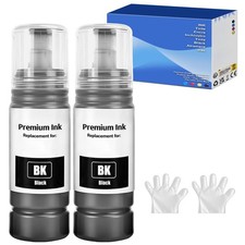 2 PCS Black Ink Refill Bottles For ET2800 ET4800 ET2400 ET2803 ET2720 picture