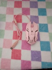 pastel light pink unicorn moon gaming mouse picture