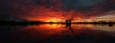 Landscape sunset sky dark sunlight water clouds nature Custom Gaming Mat Desk picture