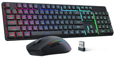 Teclado y Ratón Gaming Inalámbricos RGB 3 Modos 10000 DPI Ultraligeros PC, Nuevo picture