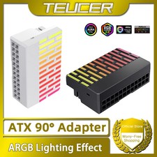 TEUCER ATX 24-pin 90 Degree Power Connector Adapter 5V 3Pin ARGB Female to Male  picture