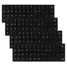 English Keyboard Stickers, 4 Pcs Universal Laptop Keyboard Stickers Keyboard ... picture