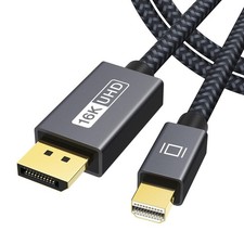 Mini DisplayPort to DisplayPort 2.1 Cable 80Gbps 16K 8K 4K 240Hz HDR 10 FT picture