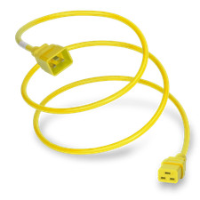 5 Pack of C19 C20 20A 250V 12/3 SJT Power Cord - Yellow - 7ft picture