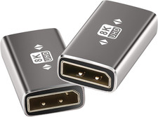 8K Displayport (DP) Coupler Adapter 2 Pack, Displayport (DP) 1.4 Female to Femal picture