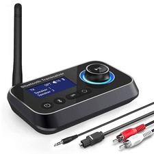 Ainostone Bluetooth 5.3 Transmitter Receiver for 2 Headphones 3-in-1 Audio... picture