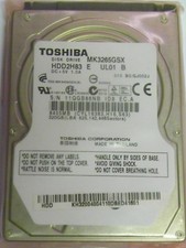Toshiba MK3265GSX (HDD2H83 E UL01 B) 010 B0/GJ002J Laptop 320GB 2.5
