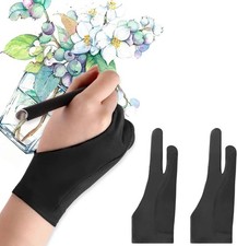 Two Finger Anti-fouling Glove Drawing & Pen Graphic Tablet Pad For Artist Black picture