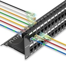 Sokqovt Patch Panel 48 Port Cat6 with Coupler Keystone, Cat6 Network Patch Panel picture